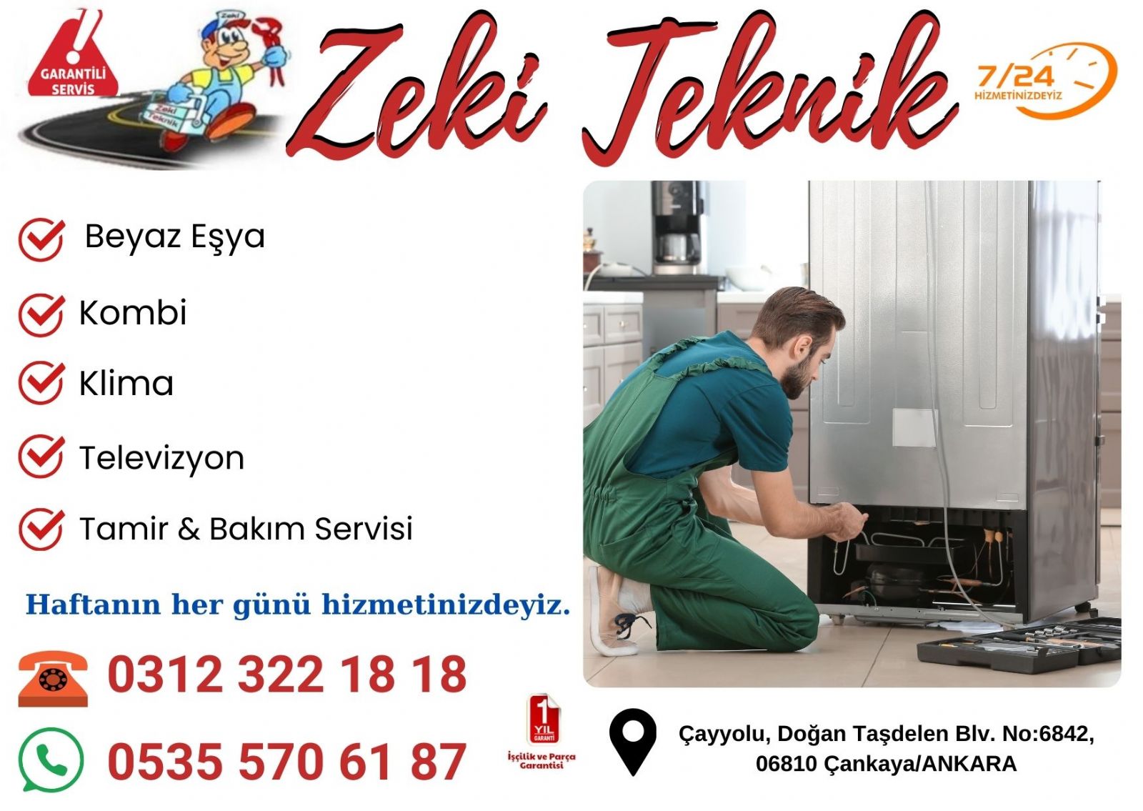 Çayyolu Buzdolabı Tamircisi 